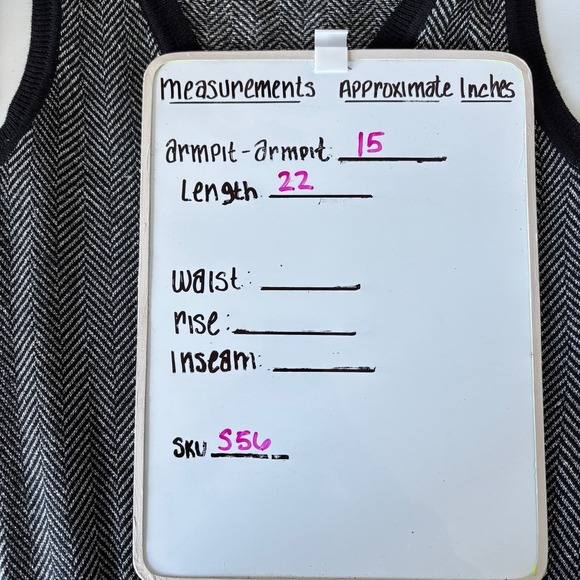 Urban Behavior Women's Medium Sweater Vest V-Neck Knit Argyle Metallic Black - Picture 6 of 9